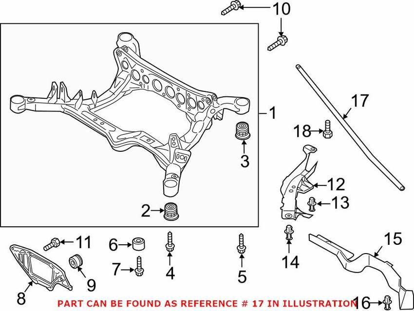 Audi Suspension Track Bar - Rear Passenger Side 4G8505476A